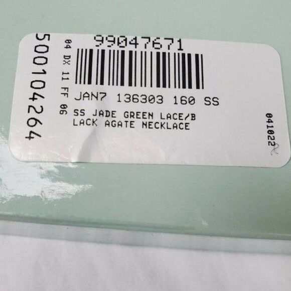 Ross-Simons Sterling Silver Chunky Bead Choker Necklace Jade Green Lace Agate - Picture 7 of 13